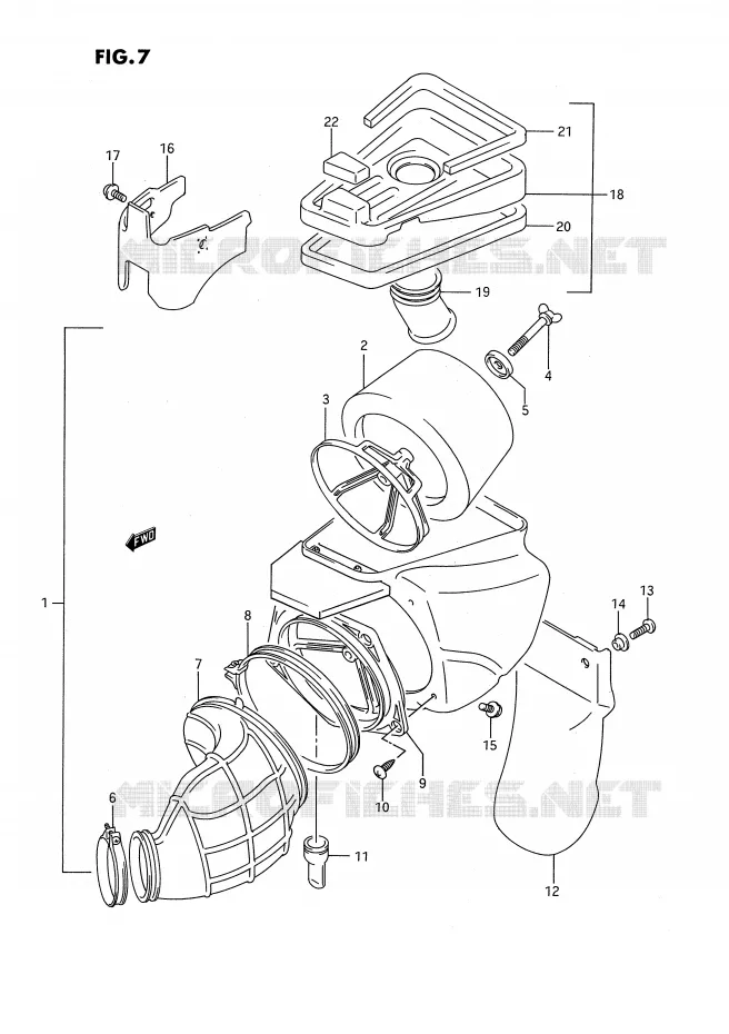 FILTRE A AIR Suzuki MOTO 250 RMX 1995  RMX250S(E3)