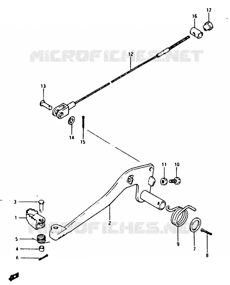 FREIN ARRIERE Suzuki MOTO 125 TS-X 1984  TS125XE(E/F/G)