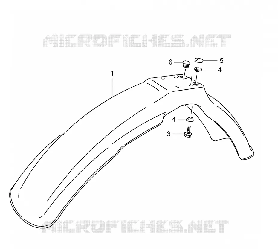 GARDE BOUE AVANT (MODELE R P31) Suzuki MOTO 125 TS-ER 1990  TS125ERL(E1)