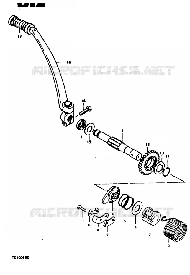 KICK Suzuki MOTO 100 TS-ER 1996  TS100ERT(T/X)