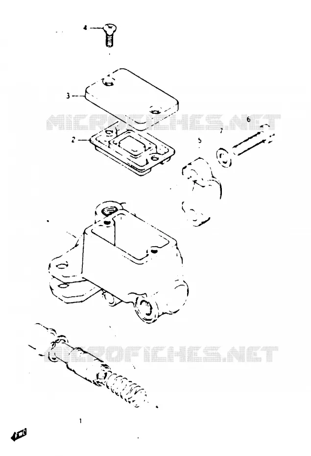 MAITRE CYLINDRE AVANT (MODEL E E18 F.NO.106210-/MODEL F/G) Suzuki MOTO 125 TS-X 1985  TS125XUF(E/F/G)