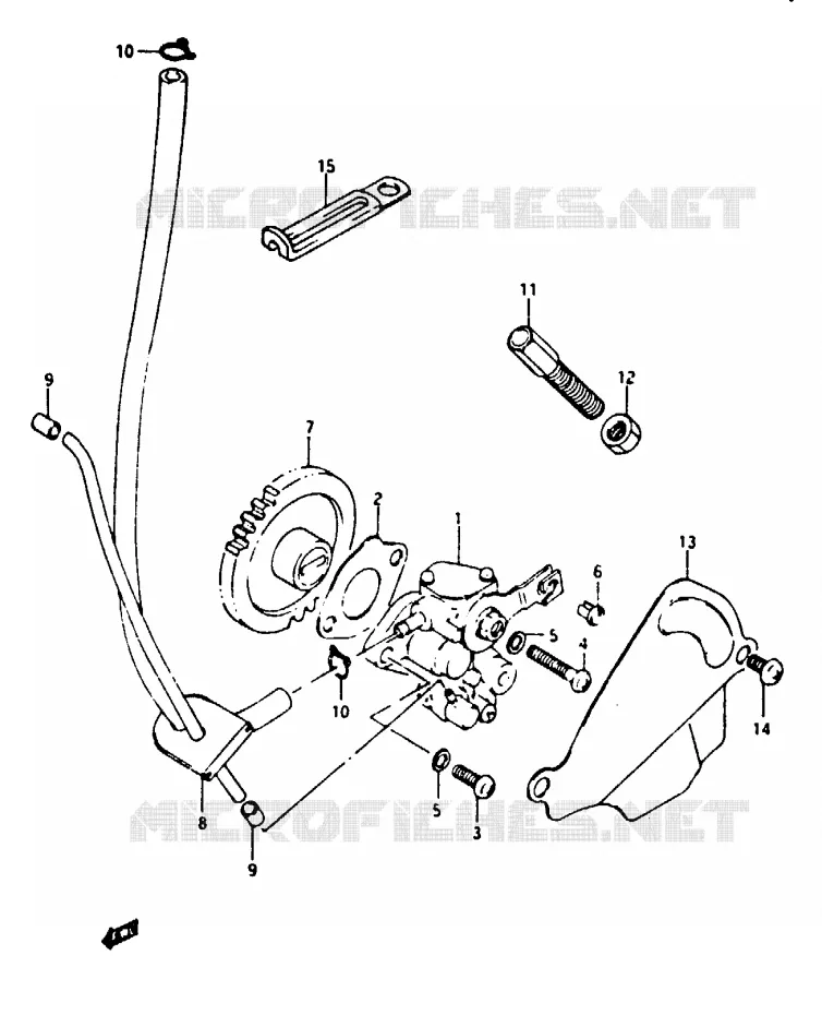 POMPE A HUILE Suzuki MOTO 125 TS-X 1984  TS125XUE(E/F/G)