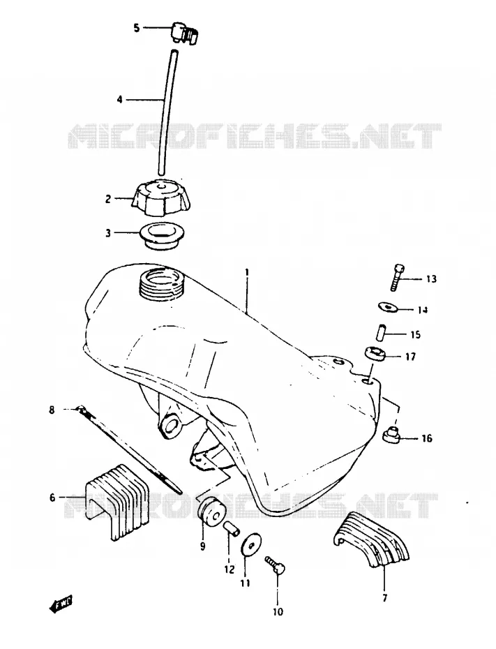 RESERVOIR D'ESSENCE Suzuki MOTO 125 TS-X 1984  TS125XUE(E/F/G)