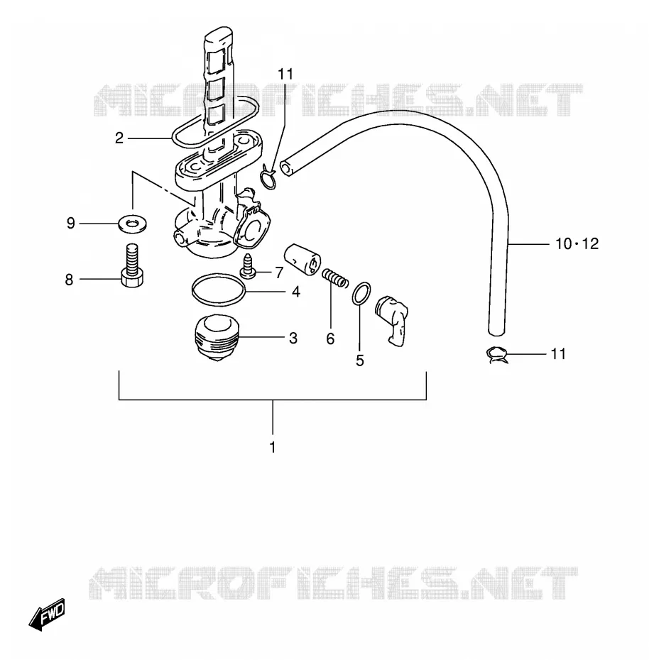 ROBINET D'ESSENCE (MODELE N/R P9,MODELE R P31) Suzuki MOTO 125 TS-ER 1990  TS125ERL(E1)