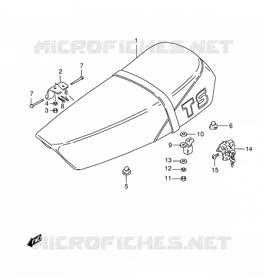 SELLE Suzuki MOTO 125 TS-ER 1994  TS125ERCR(E1)
