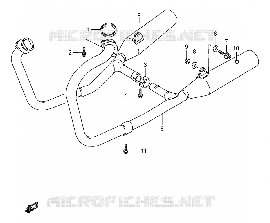 SILENCIEUX Suzuki MOTO 800 VX 1990  VX800L(E4)