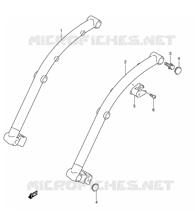 SUPPORT ARRIERE (MODELE K5) Suzuki MOTO 800 INTRUDER 2001  VS800GLK1(E3/E28)