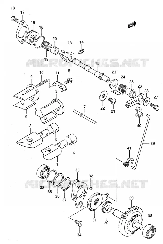 VALVE D'ECHAPPEMENT (MODELE L/M/N) Suzuki MOTO 250 RMX 1994  RMX250R(E28)