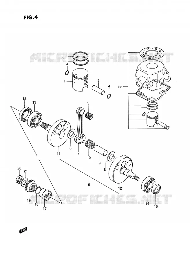 VILEBREQUIN (MODELE G/H) Suzuki MOTO 80 RM 1991  RM80M(E3)