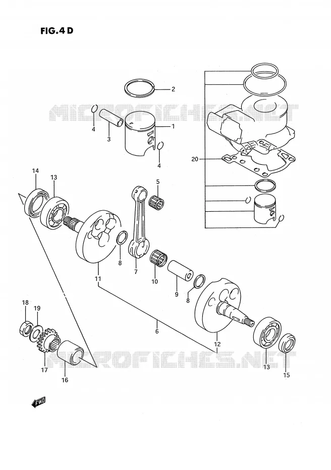 VILEBREQUIN (MODELE M/N/P/R/S) Suzuki MOTO 80 RM 1987  RM80H(E3)