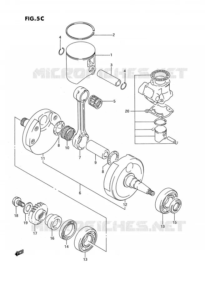 VILEBREQUIN (MODELE S/T) Suzuki MOTO 250 RMX 1996  RMX250T(E3)