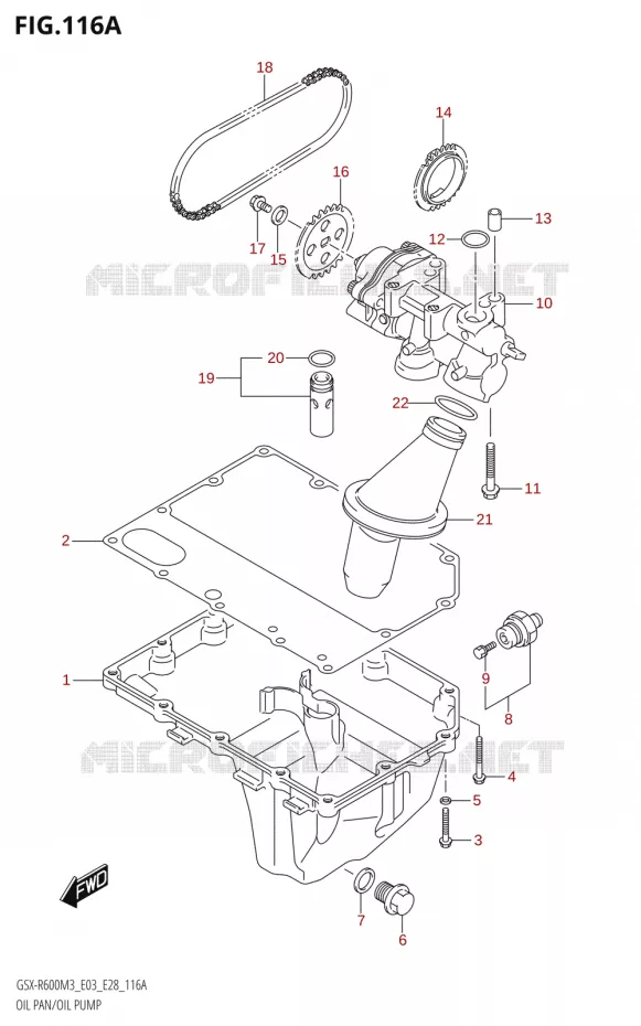 CARTER INFERIEUR - POMPE A HUILE Suzuki MOTO 600 GSX-R 2023  GSX-R600 M3 (E03,E28,E33)