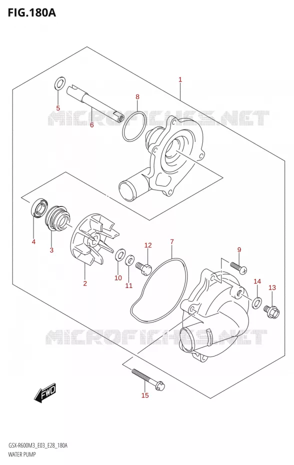 POMPE A EAU Suzuki MOTO 600 GSX-R 2023  GSX-R600 M3 (E03,E28,E33)