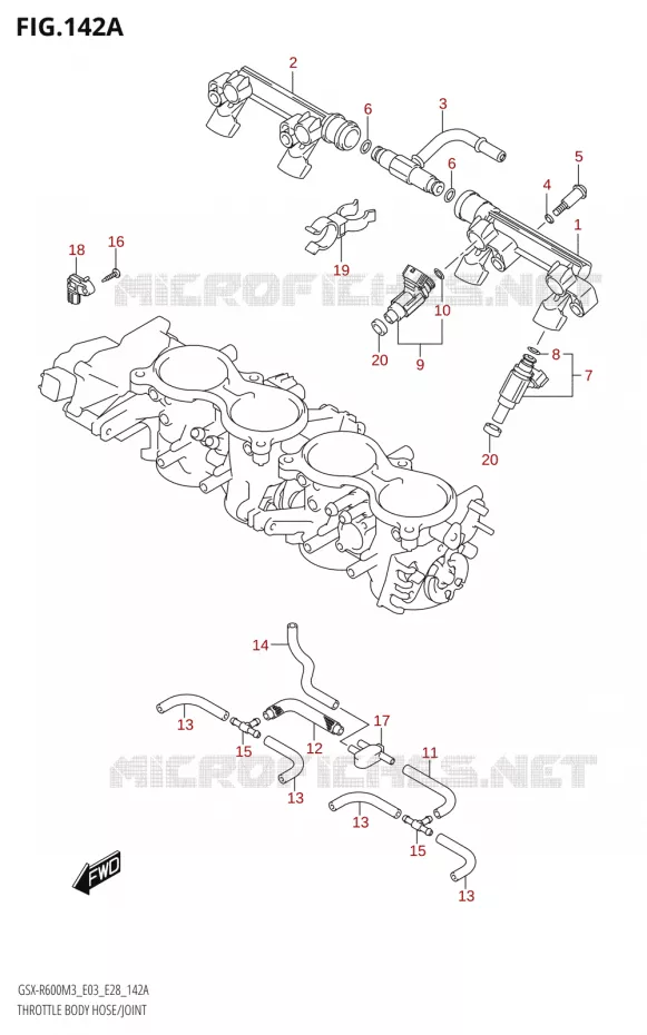 SYSTÈME D'INJECTION (E03,E28) Suzuki MOTO 600 GSX-R 2023  GSX-R600 M3 (E03,E28,E33)