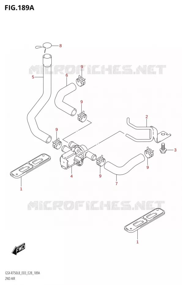 SYSTEME RECYCLAGE GAZ ECHAPPEMENT Suzuki MOTO 750 GSX-R 2018  GSX-R750 L8 (E03,E28,E33)