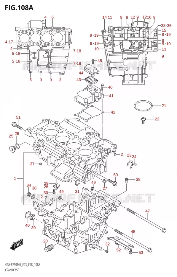 CARTER Suzuki MOTO 750 GSX-R 2020  GSX-R750 M0 (E03,E28,E33)