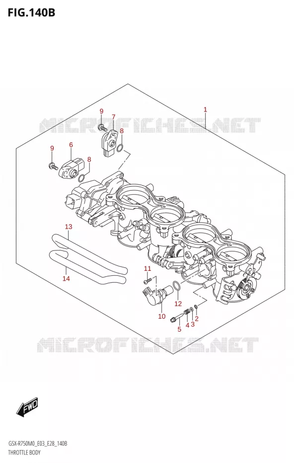 CORPS DE PAPILLON (E33) Suzuki MOTO 750 GSX-R 2020  GSX-R750 M0 (E03,E28,E33)