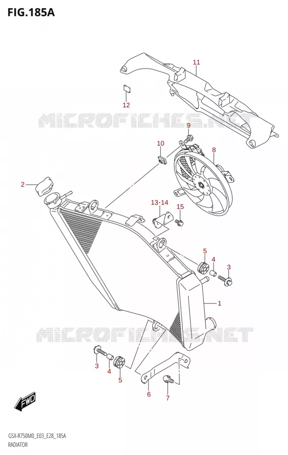 RADIATEUR Suzuki MOTO 750 GSX-R 2020  GSX-R750 M0 (E03,E28,E33)