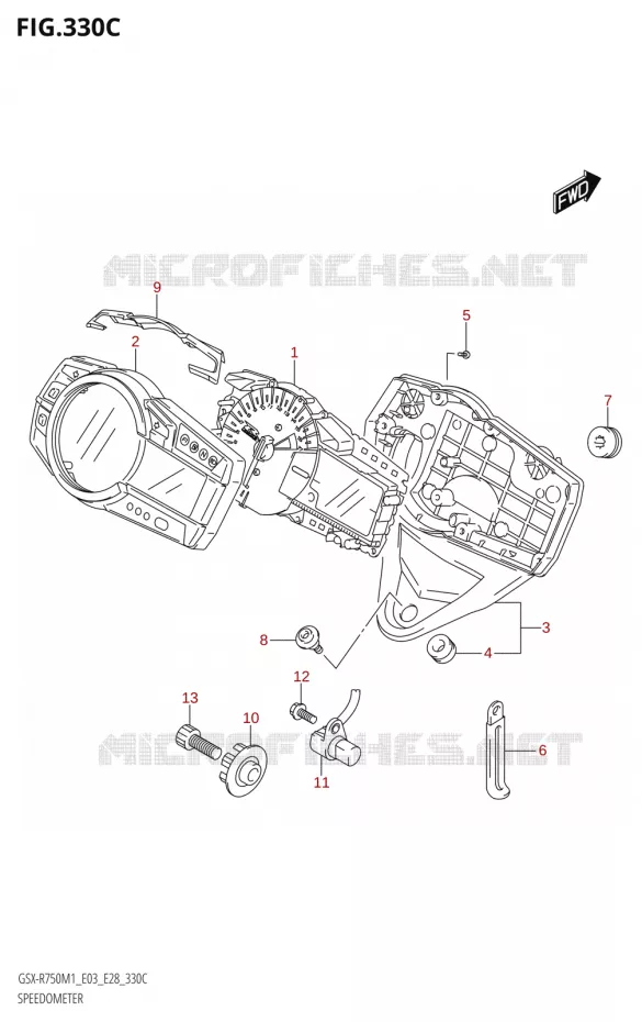 COMPTEUR (E28) Suzuki MOTO 750 GSX-R 2021  GSX-R750 M1 (E03,E28,E33)