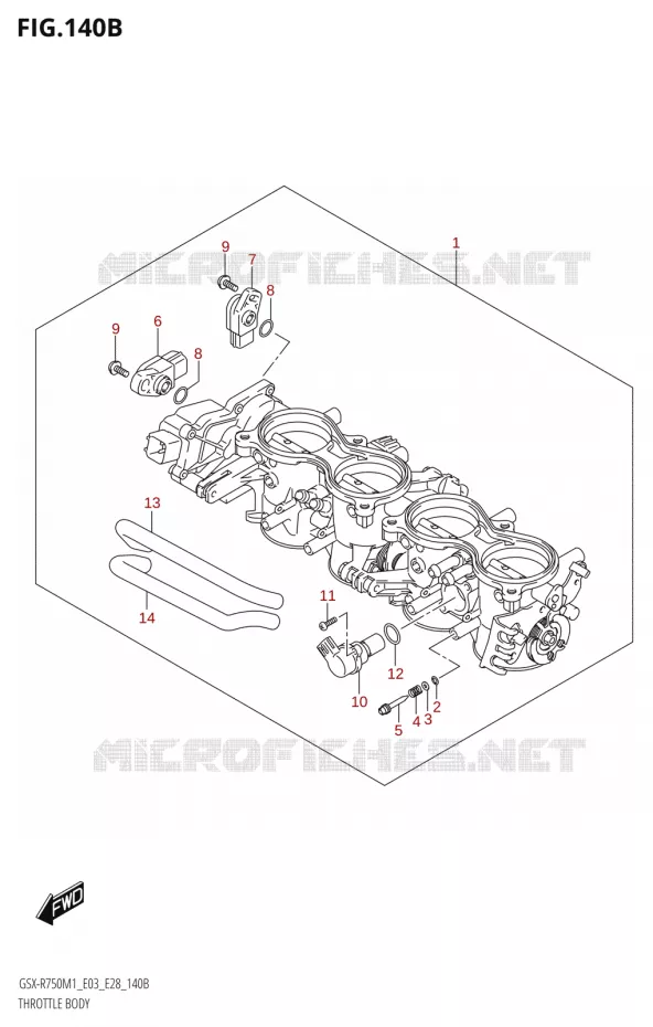 CORPS DE PAPILLON (E33) Suzuki MOTO 750 GSX-R 2021  GSX-R750 M1 (E03,E28,E33)