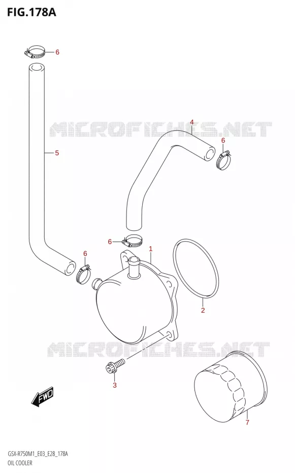 RADIATEUR D'HUILE Suzuki MOTO 750 GSX-R 2021  GSX-R750 M1 (E03,E28,E33)