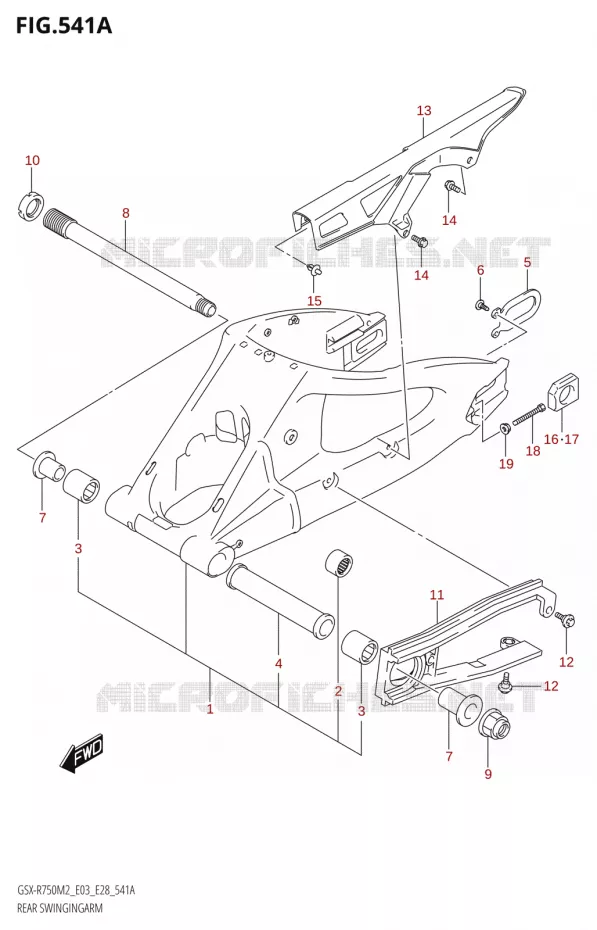 BRAS OSCILLANT Suzuki MOTO 750 GSX-R 2022  GSX-R750 M2 (E03,E28,E33)