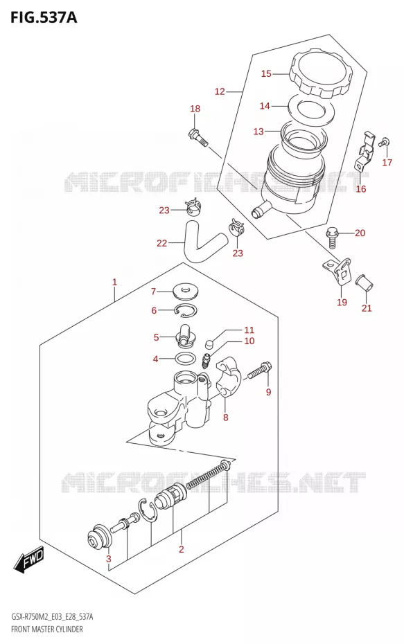 MAITRE CYLINDRE AVANT Suzuki MOTO 750 GSX-R 2022  GSX-R750 M2 (E03,E28,E33)