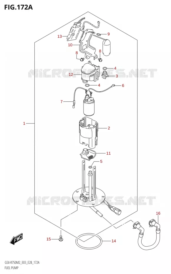 POMPE A ESSENCE Suzuki MOTO 750 GSX-R 2022  GSX-R750 M2 (E03,E28,E33)