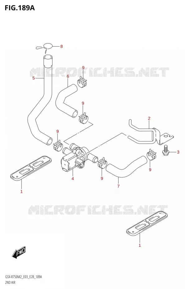 SYSTEME RECYCLAGE GAZ ECHAPPEMENT Suzuki MOTO 750 GSX-R 2022  GSX-R750 M2 (E03,E28,E33)