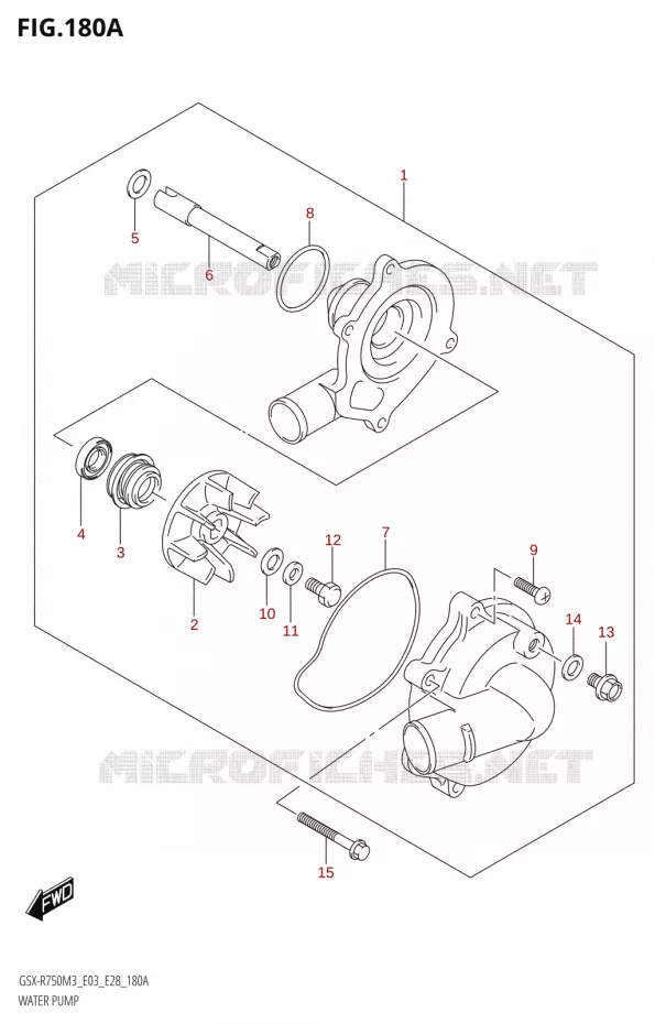 POMPE A EAU Suzuki MOTO 750 GSX-R 2023  GSX-R750 M3 (E03,E28,E33)
