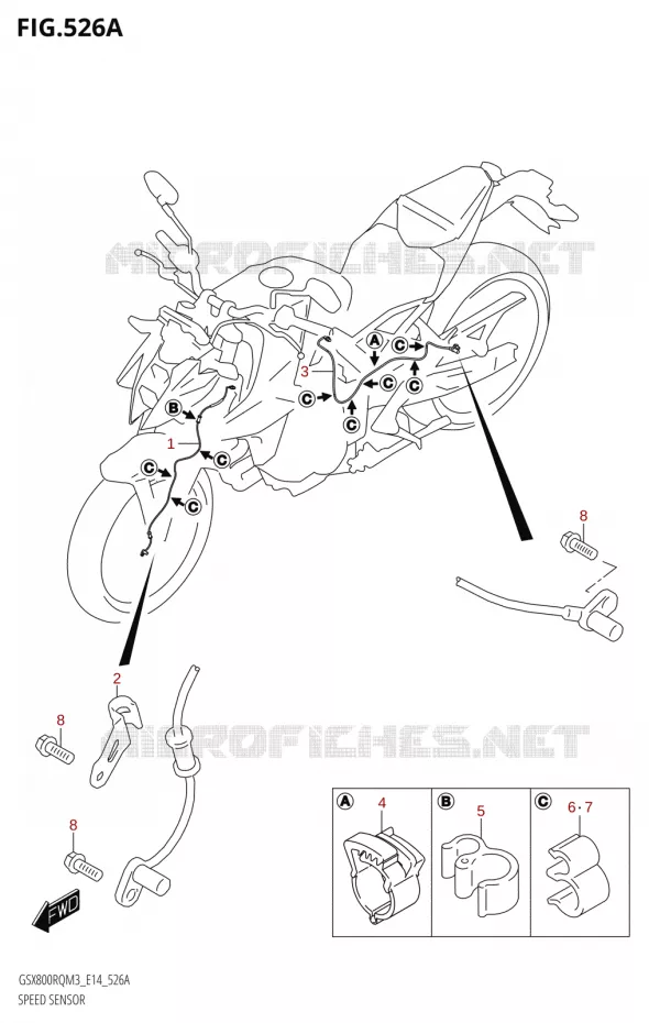 CAPTEUR DE VITESSE Suzuki MOTO 800 GSX 2023  GSX800RQ M3 (E14)