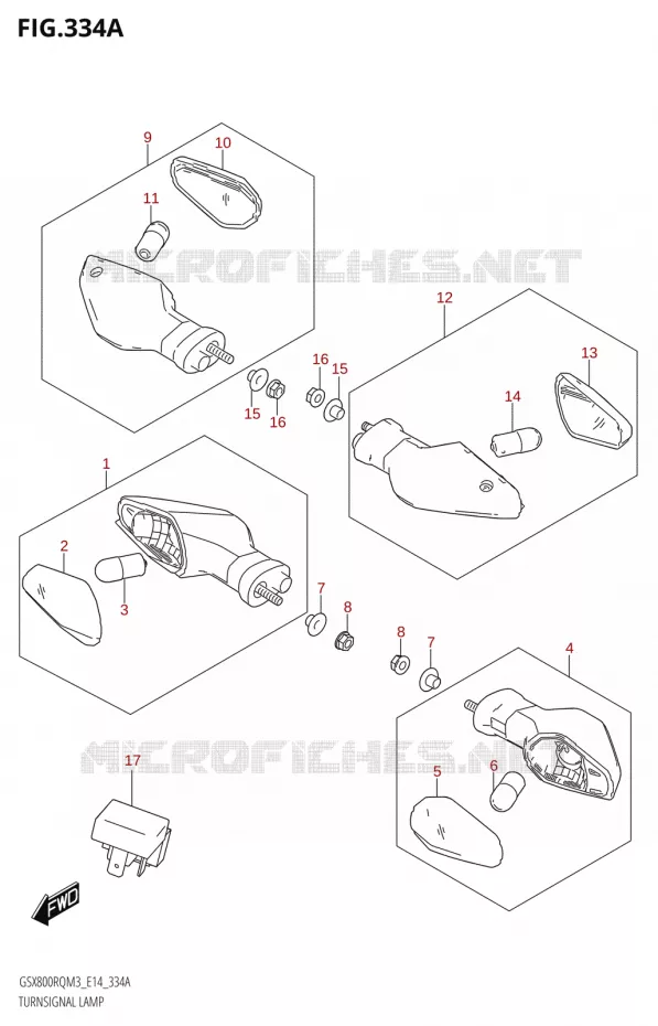 CLIGNOTANTS Suzuki MOTO 800 GSX 2023  GSX800RQ M3 (E14)