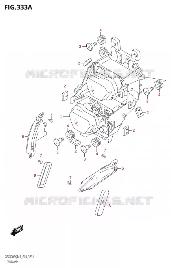 PHARE Suzuki MOTO 800 GSX 2023  GSX800RQ M3 (E14)