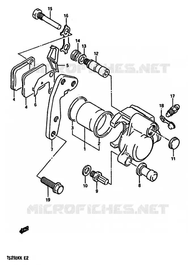 ETRIER DE FREIN AVANT Suzuki MOTO 250 TS-X 1987  TS250XH(E/G/H/J/K)