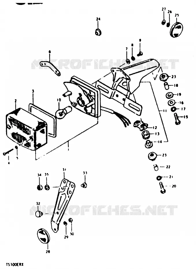 FEU ARRIERE Suzuki MOTO 100 TS-ER 1996  TS100ERT(T/X)