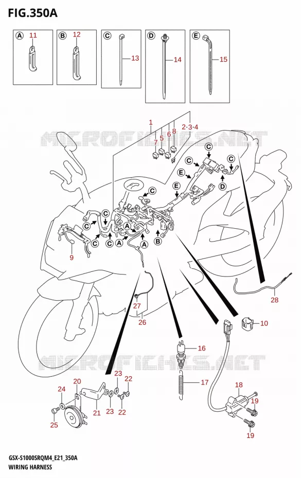 FAISCEAU ELECTRIQUE Suzuki MOTO 1000 KATANA 2024  GSX-S1000SRQ M4 (E21)