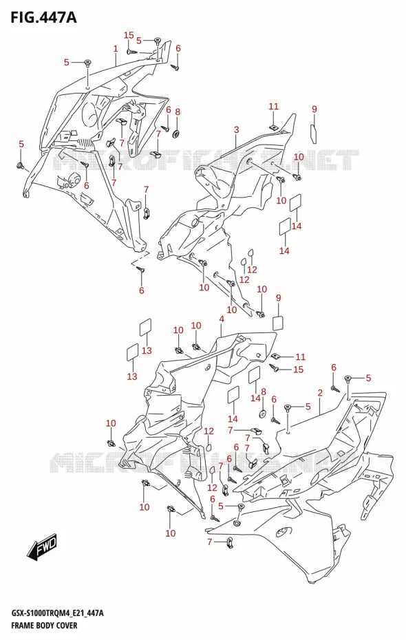 CARENAGES Suzuki MOTO 1000 GSX-S 2024  GSX-S1000TRQ M4 (E21)