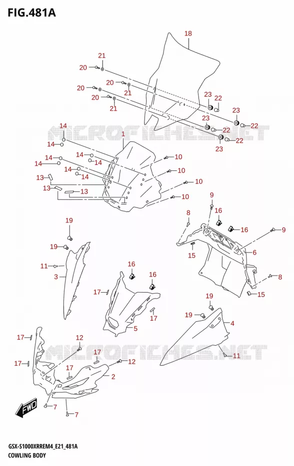 CARENAGES Suzuki MOTO 1000 GSX-S 2024  GSX-S1000XRRE M4 (E21)