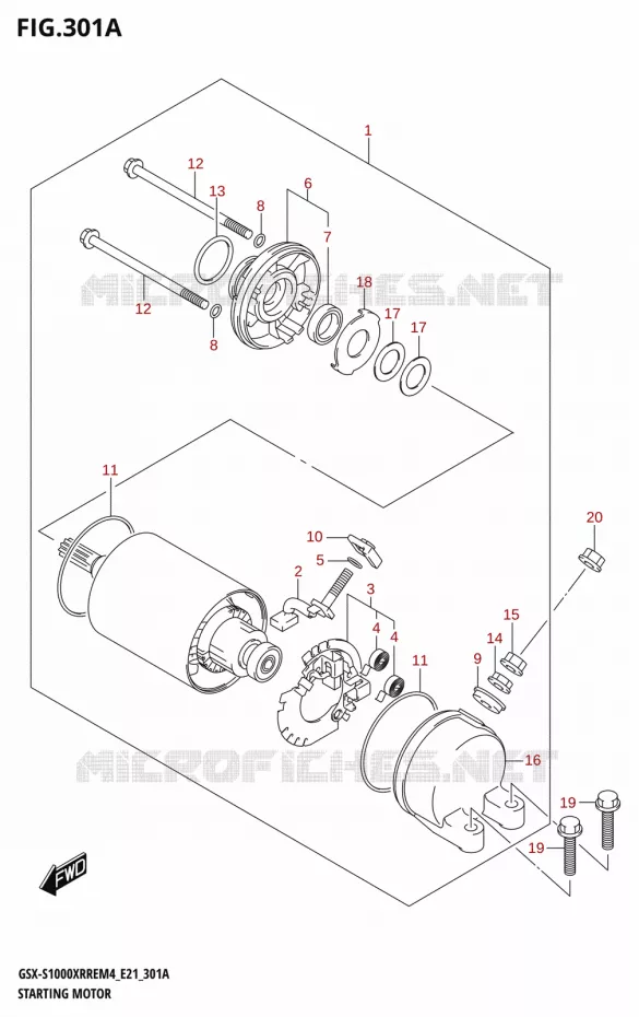 DEMARREUR Suzuki MOTO 1000 GSX-S 2024  GSX-S1000XRRE M4 (E21)