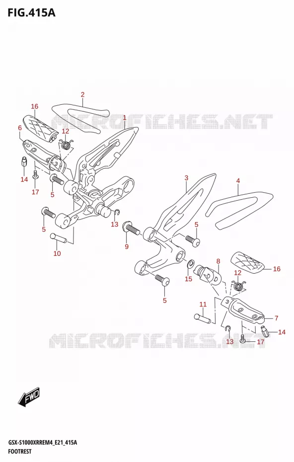 REPOSE PIEDS Suzuki MOTO 1000 GSX-S 2024  GSX-S1000XRRE M4 (E21)