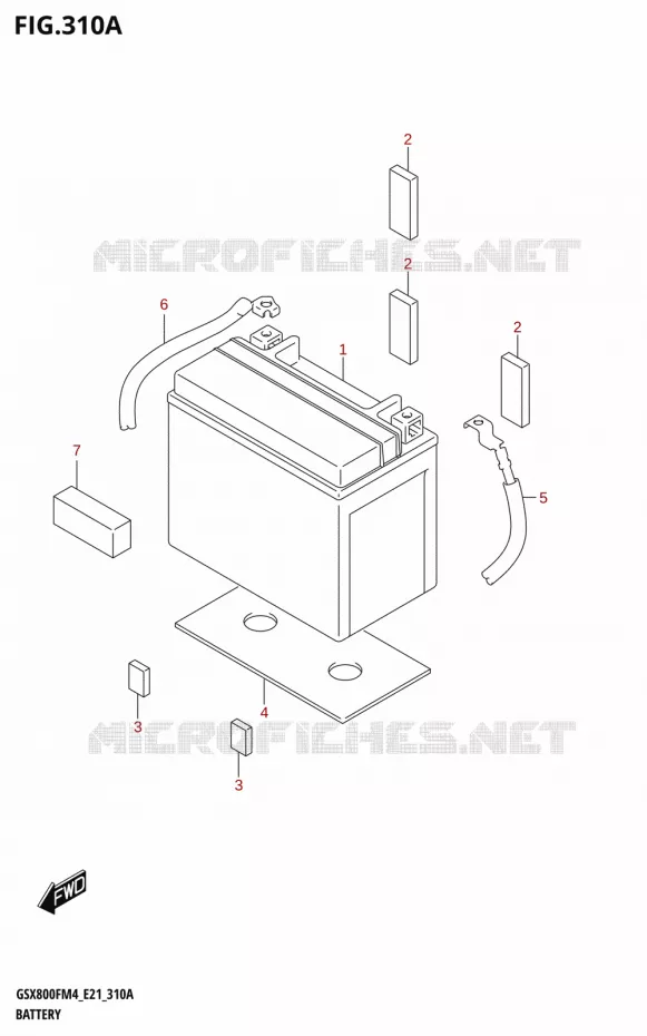 BATTERIE Suzuki MOTO 800 GSX 2024  GSX800FRQ M4 (E21)