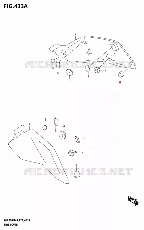 CARENAGES ARRIERE Suzuki MOTO 800 GSX 2024  GSX800FUQ M4 (E21)