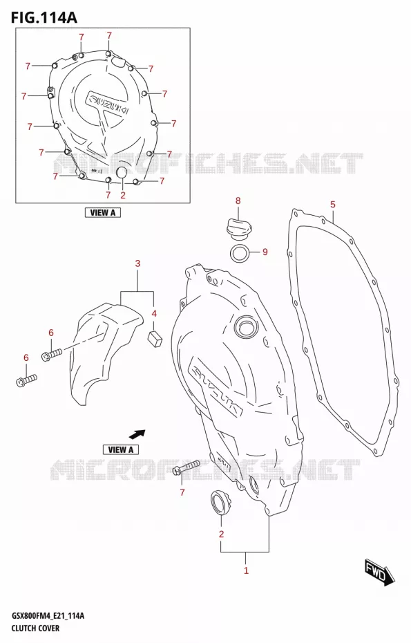 CARTER D'EMBRAYAGE Suzuki MOTO 800 GSX 2024  GSX800FUQ M4 (E21)