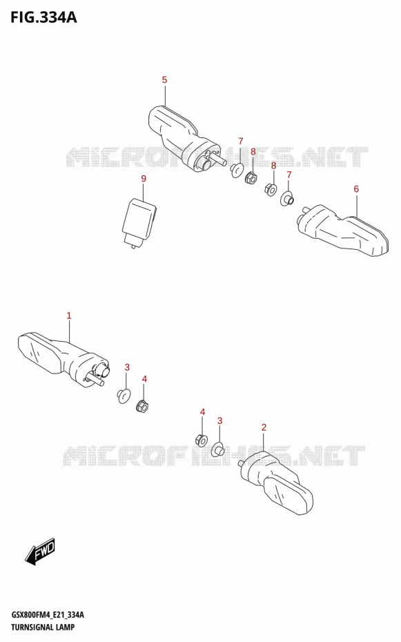 CLIGNOTANTS Suzuki MOTO 800 GSX 2024  GSX800FUQ M4 (E21)