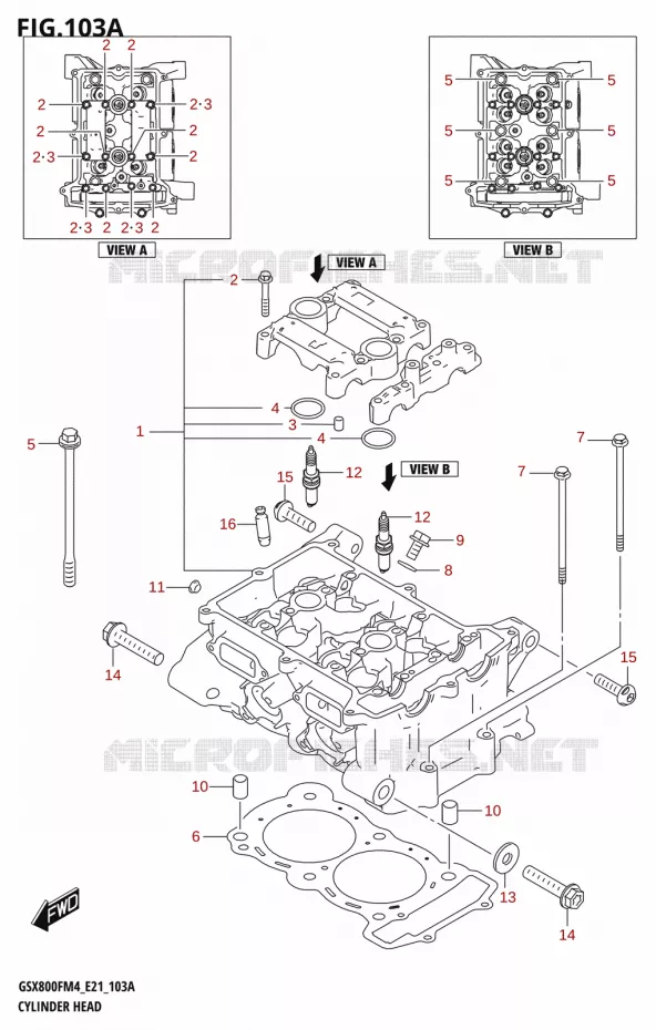CULASSE Suzuki MOTO 800 GSX 2024  GSX800FUQ M4 (E21)