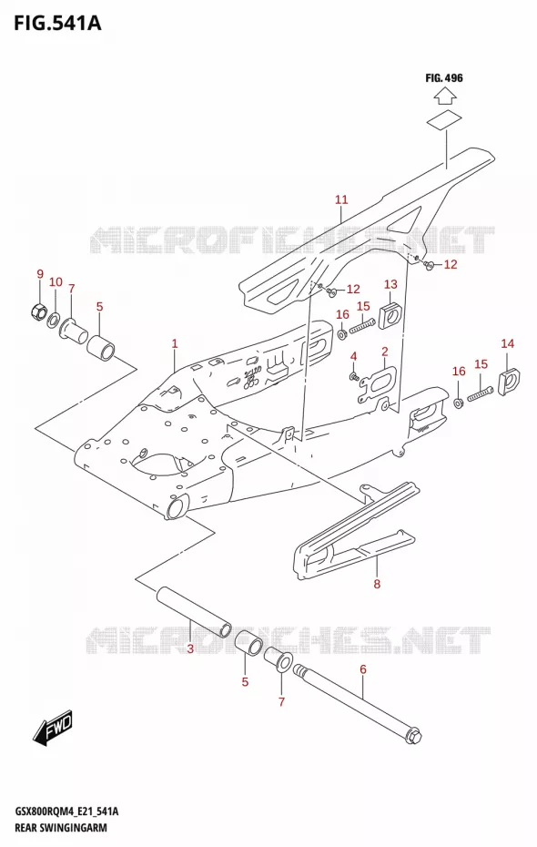 BRAS OSCILLANT Suzuki MOTO 800 GSX 2024  GSX800RQ M4 (E21)