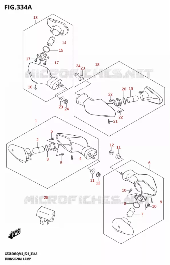 CLIGNOTANTS Suzuki MOTO 800 GSX 2024  GSX800RQ M4 (E21)