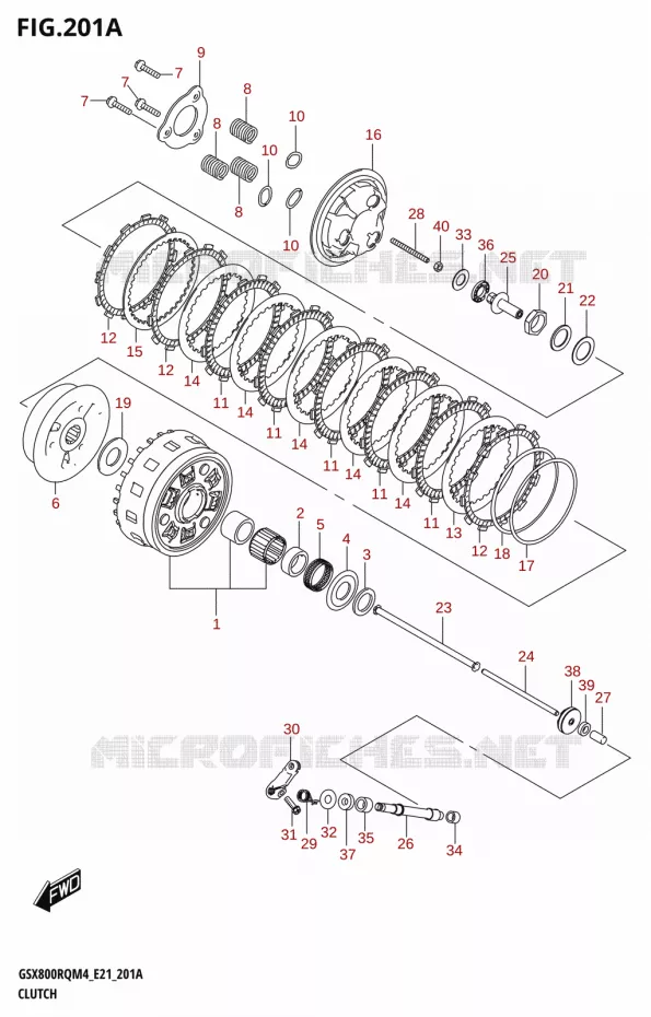 EMBRAYAGE Suzuki MOTO 800 GSX 2024  GSX800RQ M4 (E21)