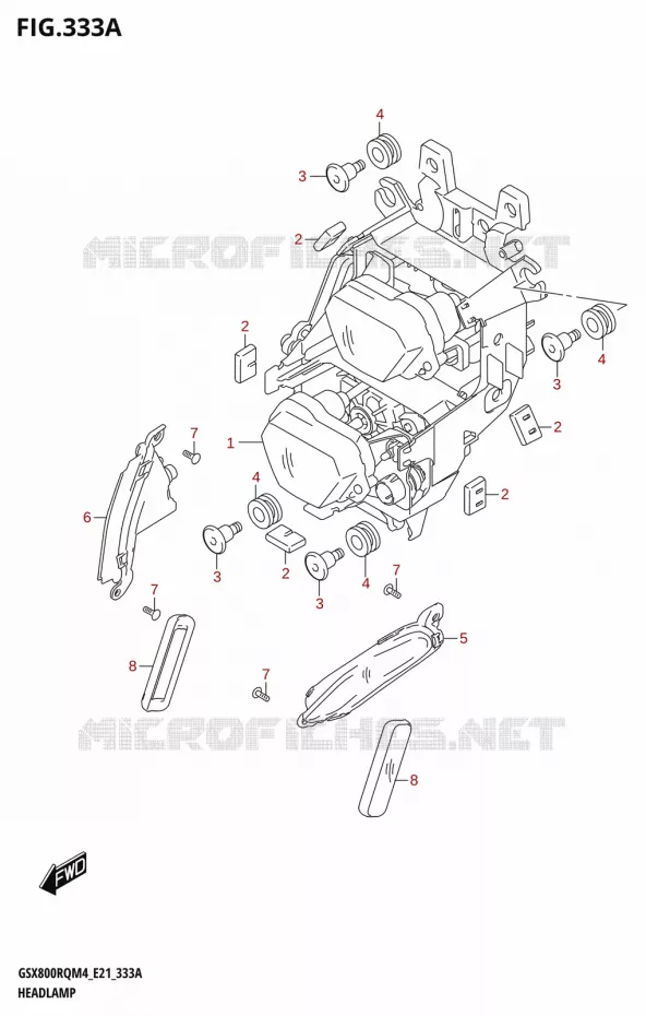 PHARE Suzuki MOTO 800 GSX 2024  GSX800RQ M4 (E21)