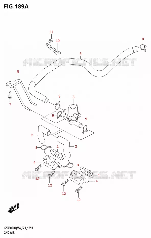 SYSTEME RECYCLAGE GAZ ECHAPPEMENT Suzuki MOTO 800 GSX 2024  GSX800RQ M4 (E21)